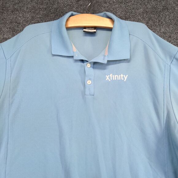 Nike Dri-Fit Men's Xfinity Golf Polo Shirt Blue 2XL XXL Short Sleeve Polyester - Picture 3 of 16